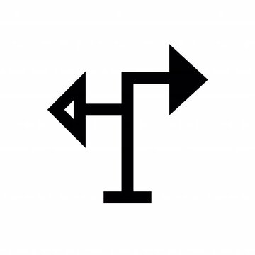 Direction animation icon for social media, presentations, videos, websites. Alpha Channel