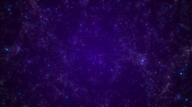 Purple cosmic particle starry nebula texture, light points, soft dust clouds, deep space atmosphere. fantasy astronomy intros, meditation clips, music visuals, sci fi titles, dreamy motion overlays.