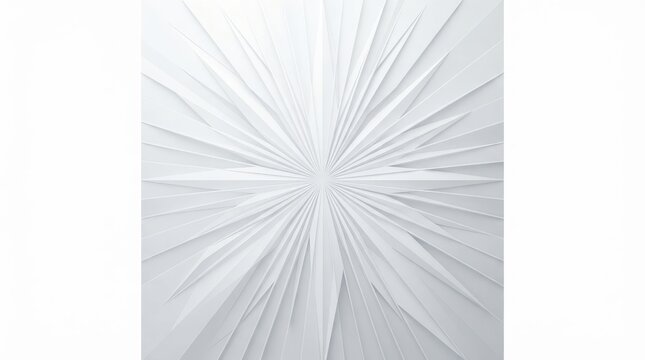 Abstract white paper folded star pattern isolated on white background