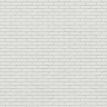 Seamless White Brick Wall Pattern Texture Background