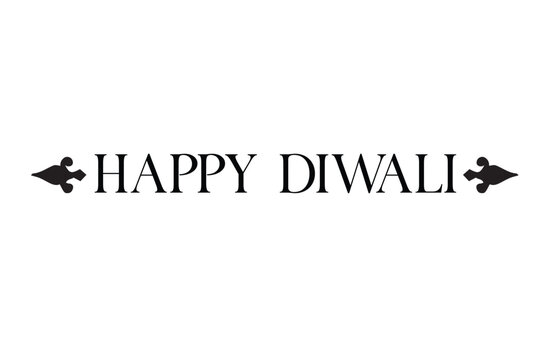 Happy Diwali Typography and Ornamental Design