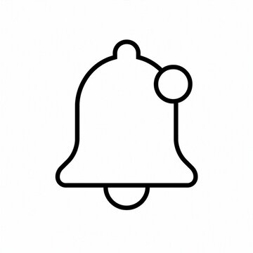 notification bell with alert dot outline icon