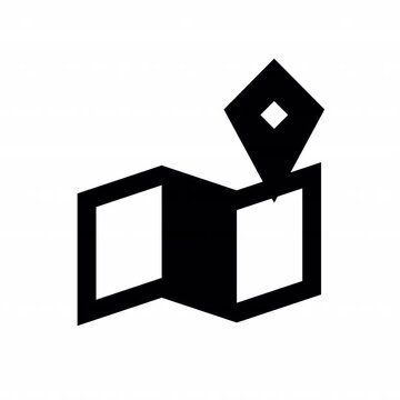Map animation icon for social media, presentations, videos, websites. Alpha Channel