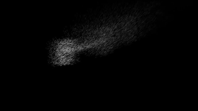 Hello Text Title Animation with Particle Dispersion Effect Pixel Disintegration Erosion Motion Graphics for Video Intro Screen Typography Banner Design on Black Background