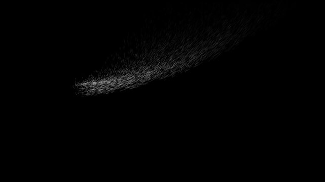 Thanks For Watching Text Title Animation with Particle Dispersion Effect Pixel Disintegration Erosion Motion Graphics for Video Outro Screen Typography Banner Design on Black Background