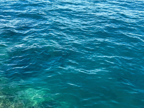 Blue sea water waves background