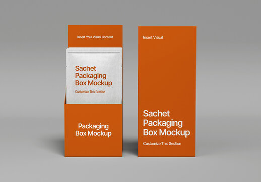 Single-Serve Sachet Box Mockup