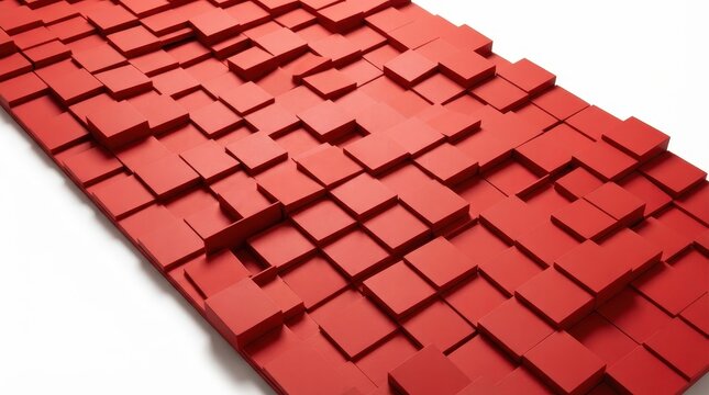 Abstract red 3d cubes background