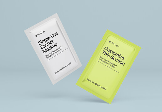 Disposable Sachet Mockup