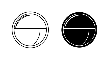 Obraz premium Abstract Circle Icons, Minimalist Geometric Shapes, Simple Round Symbols, Medical Pill Design