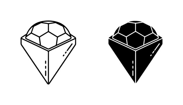 Geometric Gemstone Icons, Faceted Crystal Symbols, Diamond Shape Graphics, Luxury Jewel Vector Art