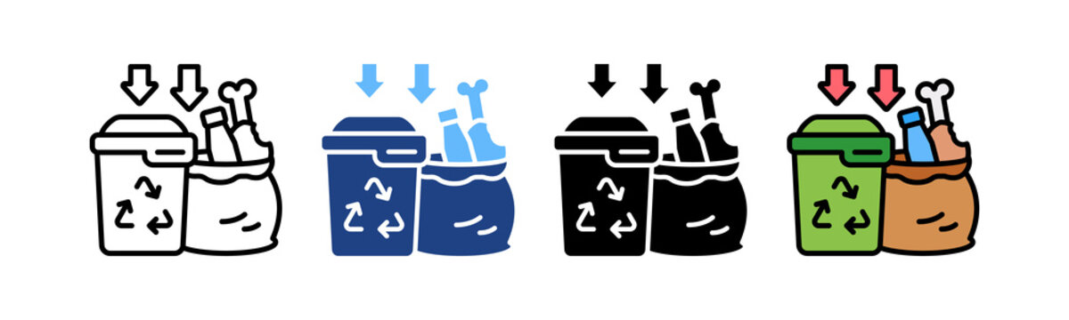 Waste Reduction multiple icon