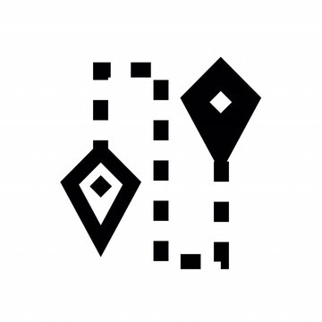 Route animation icon for social media, presentations, videos, websites. Alpha Channel