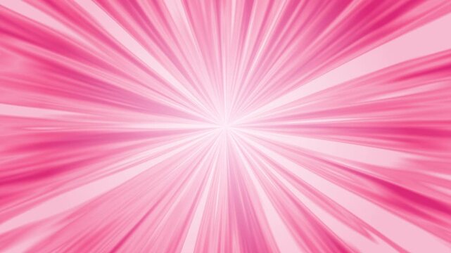 Abstract Pink Sunburst Anime Speed Lines Background, Comic Animation Style. Perfect for video ads, beauty and lifestyle products, fast transitions, events, intros, and outros