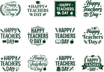 Happy teachers day vector designs appreciation graphics for educators school staff © Visual Assets