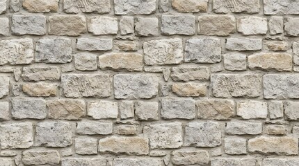 Fototapeta premium A detailed seamless texture of a weathered natural stone masonry wall pattern