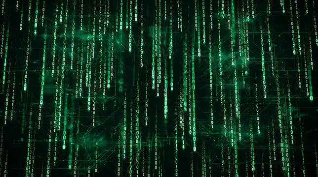 green binary code