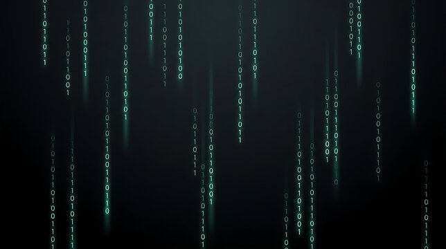 Binary rain abstract background 