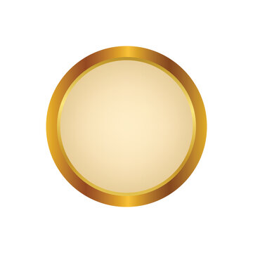 golden oval button