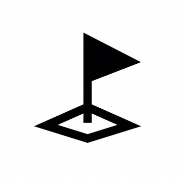Triangular Flag animation icon for social media, presentations, videos, websites. Alpha Channel
