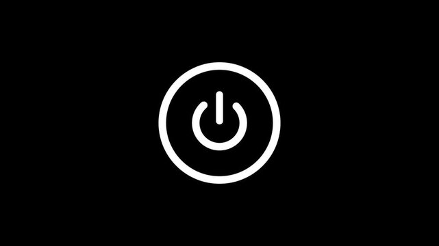 Power button symbol completely.Representing the universal symbol for turning devices on or off and indicating power status.