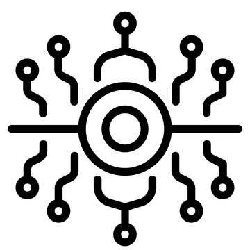 technology education icon line logo . 