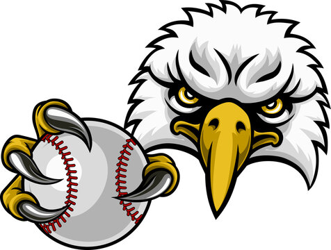 An eagle or hawk or falcon baseball softball bald eagles mascot