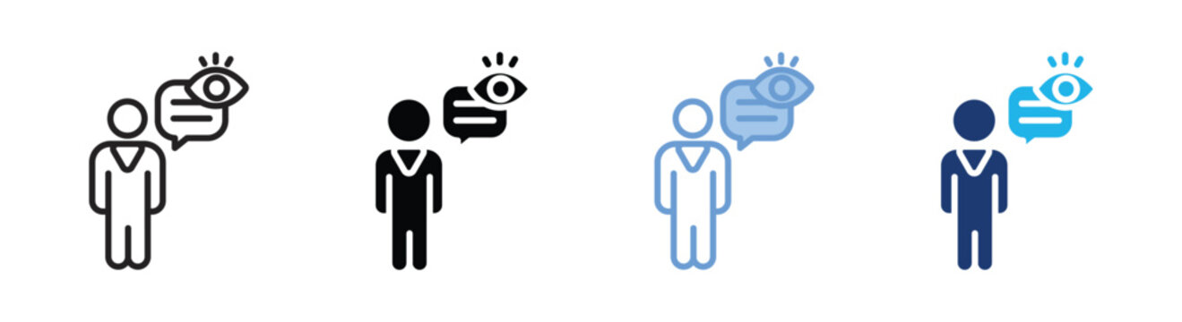 Point of view icon set multiple style collection