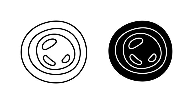 Round Abstract Shapes, Concentric Circles, Organic Forms, Simple Geometric Icons