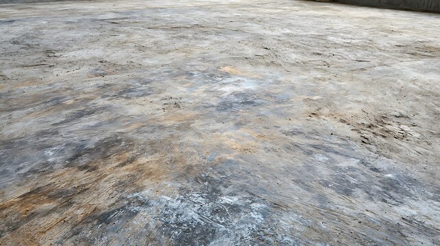 Abstract grunge concrete floor texture with grey and brown mottled patterns.