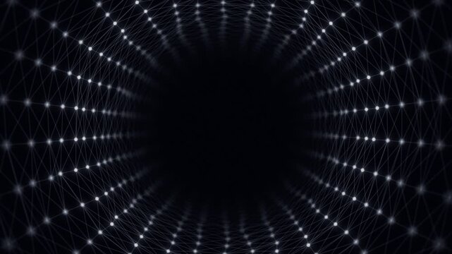White color low poly waves with binary code big data futuristic design seamless dark technology background