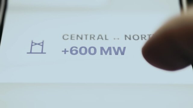 Central to North Interconnection Carrying 600 MW on Light App