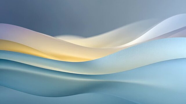 Abstract waves of smooth multicolor curves in seamless motion