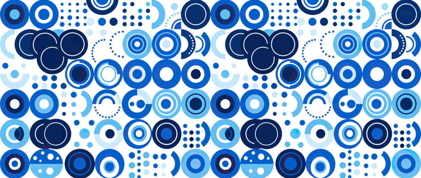 Abstract Blue Circles Pattern