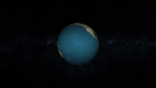 Realistic Earth globe graphics rotate majestically against space nebula vectors. Modern astronomy documentation projects gain exceptional cinematic value from this globe asset. Globe spheres turn.