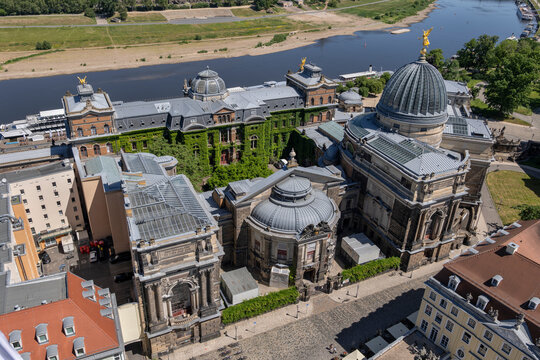 Aerial view of the Academy of Fine Arts in Dresden Germany
