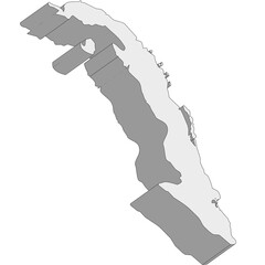 3D map dimension - continent North America country Cuba © badrpost