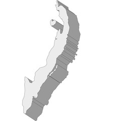 3D map dimension - continent North America country Cuba © badrpost