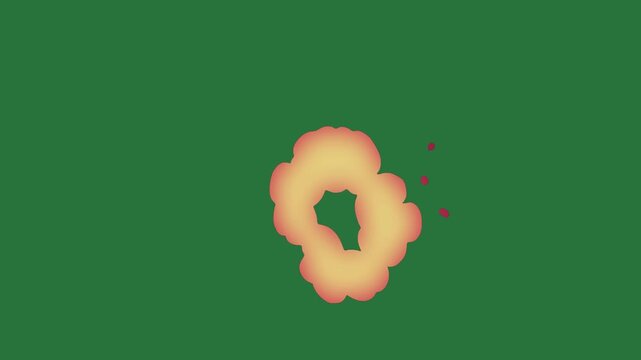 White border and red apple on object an orange circle screen picture of flower dot dots it isolated on green screen background