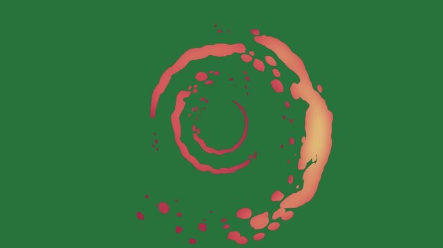 White border and screen red circle rose map of new zealand arrow isolated on green screen background