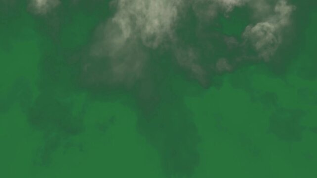 Clouds and white on lot of balls pile cotton bunch background smoke coming from it out isolated on green screen background