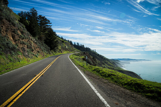 USA, California, Coast at Highway 1