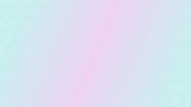 Abstract hexagonal pattern background with soft pastel gradient