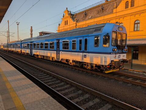 Czech Class 843 Train at Golden Hour