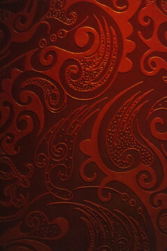 Chinese-style red carved decorative pattern