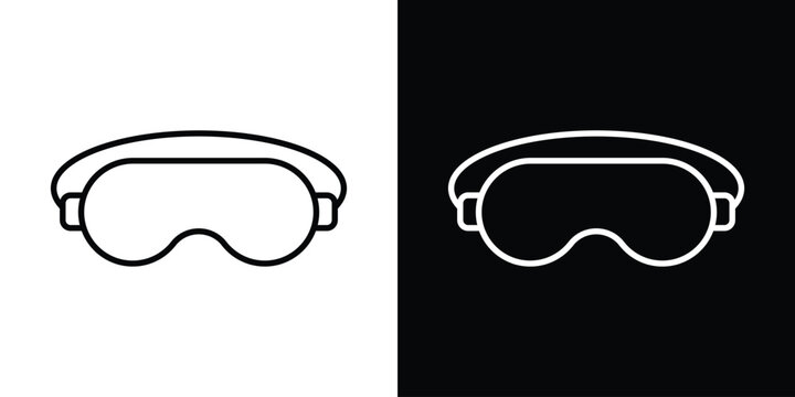 Eye mask icon editable illustration set. EPS10