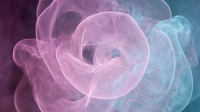 Mesmerizing swirling pastel smoke art: captivating fluid movements and dreamy colors