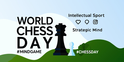 Chess Pieces With Text And Graphic Elements Vector Illustration © prince