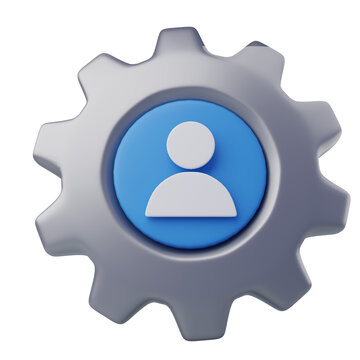 3D User Settings Account Management Concept.