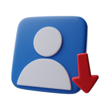 3D User Download Profile Data Concept